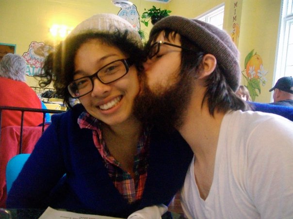 Bryce kissing Daniella on the cheek